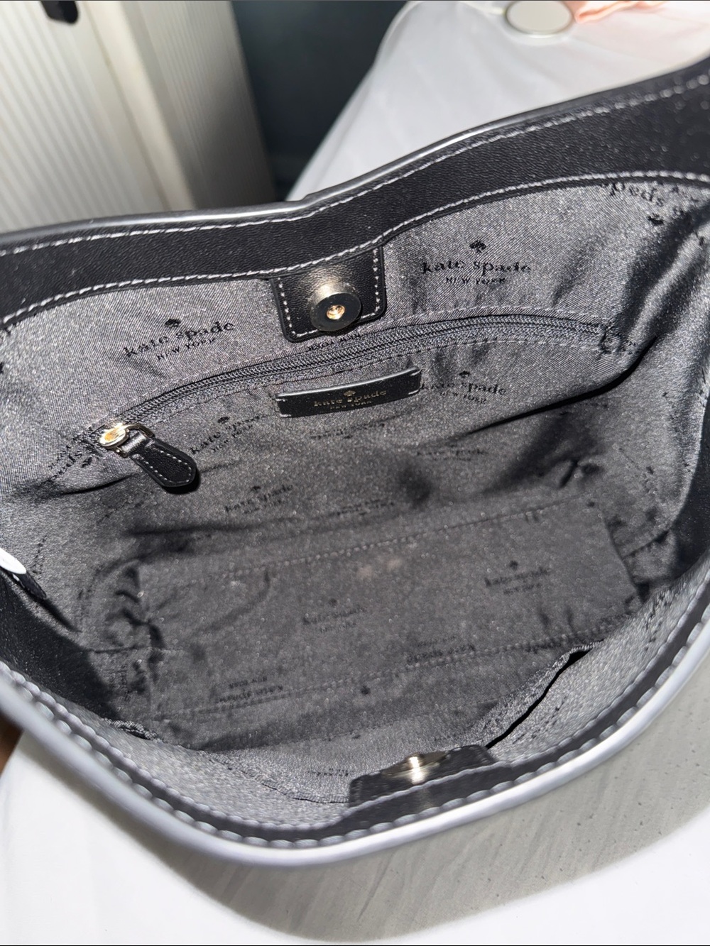 kate spade Black Pebbled Leather Hobo Shoulder Bag - Picture 2 of 6